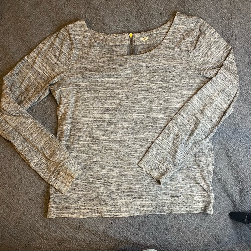 J. Crew Sweater Women’s Size L with Gold Zipper Accent